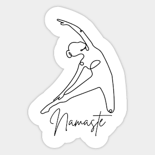 Namaste Line Art Sticker